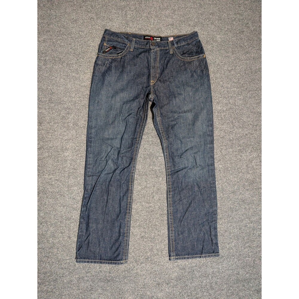 Ariat FR Jeans Mens 38x34 M4 Low Rise Bootcut Denim Blue
